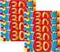 Bellatio Decorations 30 jaar leeftijd sticker - 10x - 19 x 6 cm - verjaardag - jubileum - versiering