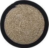 Secret de Gourmet Tafel Placemat - zeegras naturel/zwart - rond - 39 cm