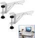 Plaque d'extension de bureau ergonomique - support flexible - 1 pièce - blanc