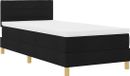 vidaXL Boxspring bed met kussen met hoofdeinde Zwart 90 x 200 cm Stof