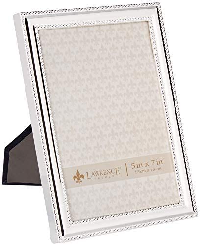 Lawrence Frames Metalen fotolijst zilver-plaat met delicate kralen, 5x7 inch - 0751148052641