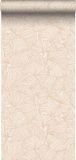 ESTAHome Behang Ginkgo Bladeren Zand Beige en Licht Terracotta - 53 cm x 10.05 m