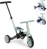 Billy Vélo enfant 4-en-1 avec barre de poussée Gio Bleu - Vert