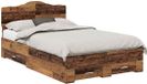 vidaXL Bedframe met lade en opslag Oudhout 120 x 190 cm Bewerkt hout