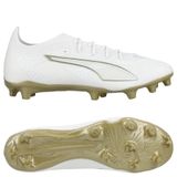 PUMA ULTRA 6 PRO FG uniseks voetbalschoenen, Zwart/Wit/Goud, Maat 46,5