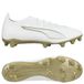 PUMA ULTRA 6 PRO FG uniseks voetbalschoenen, Zwart/Wit/Goud, Maat 46,5