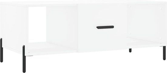 vidaXL Salontafel 102x50x40 cm bewerkt hout wit