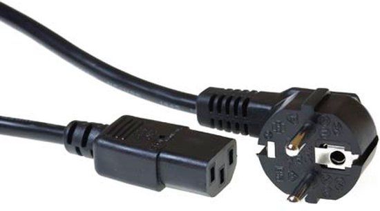 ACT Netsnoer CEE 7/7 male (haaks) - C13 zwart 3 m AK5124