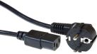 ACT Netsnoer CEE 7/7 male (haaks) - C13 zwart 3 m AK5124