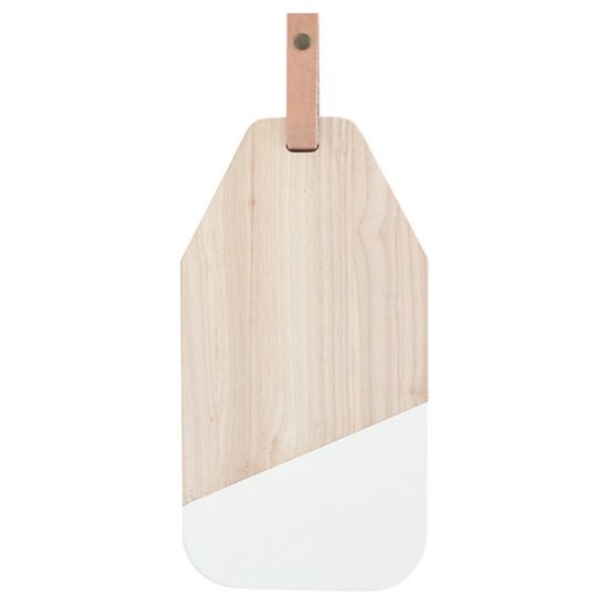 TAK Design Limbo Kaasplankje - Incl. Leer - Hout - 40 x 21 cm - Wit