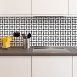 Ambiance Sticker Zelfklevende muurtegelstickers voor keuken en badkamer - 24 Bohemian Kisha cementtegelstickers - 24 stickers, 10x10cm