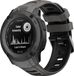 Strap-it Siliconen sport smartwatch bandje met gespsluiting - geschikt voor de grotere Garmin Instinct 2x (donkergrijs/zwart)