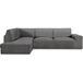 ECOMMERC3 Chaiselong bankovertrek met linker rugleuning, ademend en slijtvast, bekleding voor chaise long, donkergrijs, eenvoudig aan te brengen en aan te passen