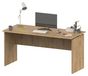 Bureau Rivoli, aspect chêne, couleur or, 155x68x76 cm, moderne