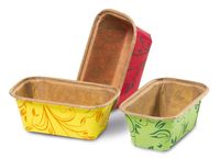 Guardini Easy Bake - Bakvormen - Rechthoek - Papier - Geel/Groen/Rood - 6 stuks