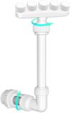 Merkloos / Sans marque Belle's product Zwembadfontein – 5 Sproeiers & Dubbele Hogedruk – Verstelbaar – Waterval & Koeling – Voor Boven- & Onderbouwzwembad