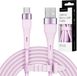 Krüger&Matz Basic Serie - USB-microUSB Kabel - 1m - Silikon - Roze