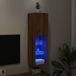 Prolenta Maison Exclusive - TV-meubel met LED-verlichting, ambachtelijk eikenhout, 30,5 x 30 x 102 cm