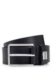 BOSS Elio_Sz 35 Herenriem, echt leer, zakelijke riem, Zwart, 90