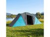 Outsunny Tente de camping familiale 4-6 personnes étanche légère facile à monter 2 grandes portes dim. 5,55 x 2,25 x 1,9 m gris foncé et bleu
