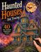 Haunted Houses Ink Tracing: 40 Pre-Colored Halloween Scenes to Trace with One Black Pen for Adults, Teens, Relaxation.