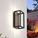 Lucande - Applique murale LED extérieure - 1 lumière - Aluminium moulé sous pression, plastique - H: 26 cm - noir, transparent - Ampoule incluse