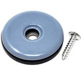 Adsamm 16 x viltdoppen van teflon met schroef, Ø 38 mm, grijs, rond, hoogwaardige beweegbare schroefpoten