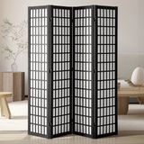 VEVOR Kamerscherm Japans 4-Delig Houten Privacyscherm Zwart MDF 170 cm Hoog