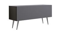 Meuble TV: Anthracite, avec pieds chromés, 100 x 52 x 32 cm