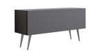 Meuble TV: Anthracite, avec pieds chromés, 100 x 52 x 32 cm