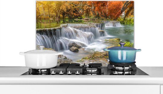 KitchenYeah Spatscherm keuken 60x40 cm - Waterval - Aluminium