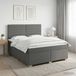 Maison Exclusive - Lit Boxspring Gris Foncé 140 x 200 cm Tissu