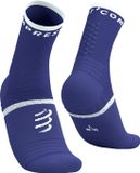 Compressport Pro Marathon Socks V2.0 Hardloopsokken Unisex Orient Blue/Star White Schoenmaat 35-38