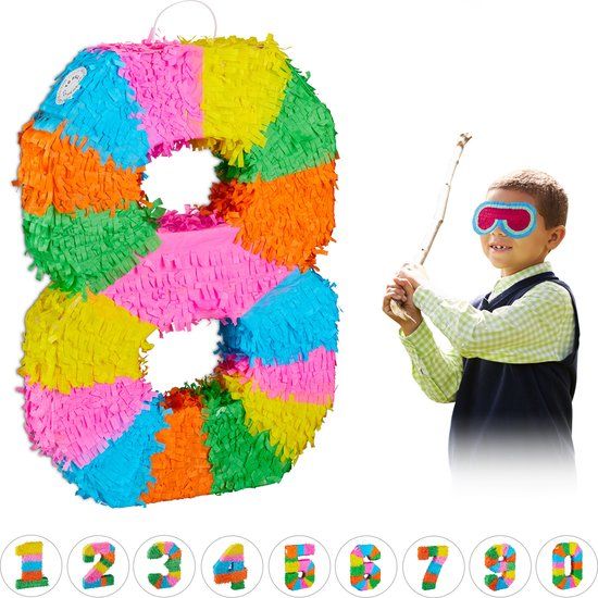 Relaxdays Pinata Verjaardag Cijfer 8