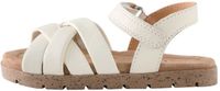 Next - Meisjes - Leren geweven sandalen met klittenbandsluiting - Wit