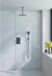 Fortifura Calvi Inbouw Regendoucheset - Thermostatisch - Plafondarm - 30cm - Hoofddouche - Ronde Handdouche - Metalen Doucheslang - PVD - Geborsteld Gunmetal (Antraciet)