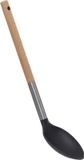 5five Voedsel opscheplepel - zwart/lichtbruin - hout/rvs/kunststof - 32 cm