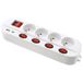 Gefom Stekkerdoos, wit, 4 stopcontacten 16A+T, 5 schakelaars, oplader USB C en A, meervoudig snel opladen, kabel 1,5 m