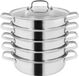 Four à vapeur Inox - Cuiseur vapeur à 5 niveaux, 28 cm