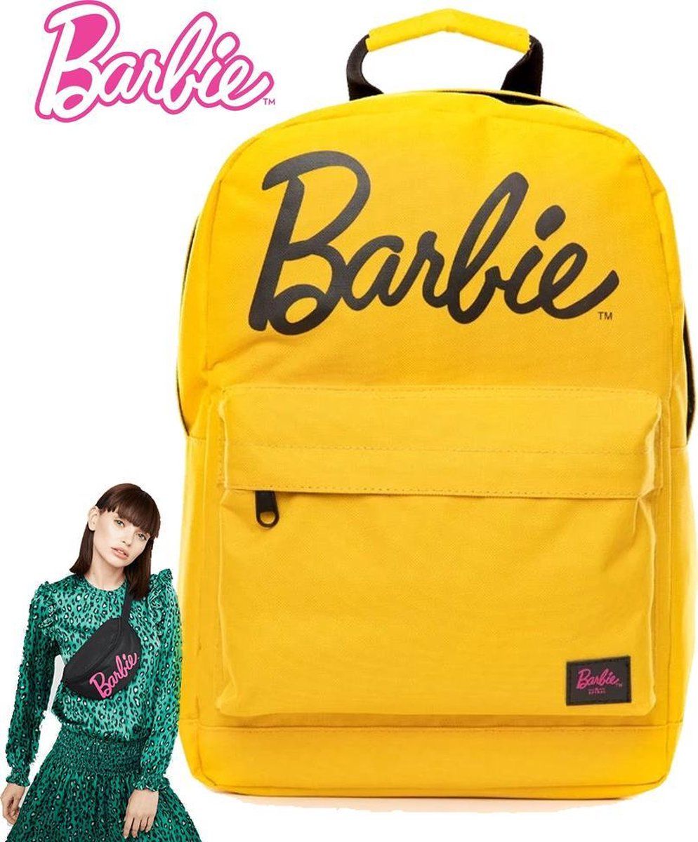 Barbie Rugzak 30L + Heuptas 5L - Geel - Goodiepack