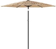 vidaXL Parasol met stalen paal 268x268x226 cm bruin