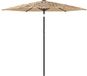 vidaXL Parasol met stalen paal 268x268x226 cm bruin