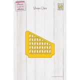 Nellie's Choice Snijhoekzakje-Chevron-motief-vorm matrijs voor opbergzak-9,7 x 8,9 cm-benodigdheden voor het maken van kaarten - metalen matrijzen voor scrapbooking, doe-het-zelf en papierambachten