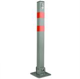Deuba Parkeerpaal – Staal Incl. Sleutels 65,5x5cm - Grijs
