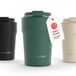 LARS NYSØM Bevægelse Thermos Coffee Mug-to-go 380ml - BPA-vrij met Isolatie - Lekvrije Roestvrijstalen Thermosbeker (Pine Green - Powder)