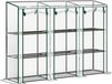Mini-serre - Serre - 3 plateaux - Couverture transparente - Étanche - Compact - Blanc