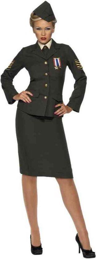 Officierskostuum Leger Dames - Maat XXL - Groen - Polyester