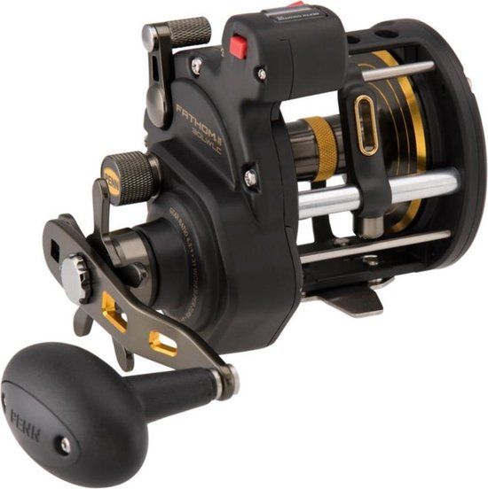 Penn Fathom II 30 LW LC Reel - Rechts - Zwart/Goud