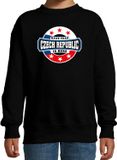 Bellatio Decorations Have fear Czech republic is here sweater met sterren embleem in de kleuren van de Tsjechische vlag - zwart - kids - Tsjechie supporter / Tsjechisch elftal fan trui / EK / WK / kleding 98/104