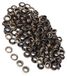 Icecat 100 pièces d'œillets doubles en laiton de 6 mm pour travaux en cuir, finition bronze